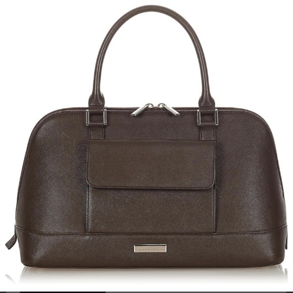 Burberry Santiago leather dome handle bag WITH COA from legit grails - Picture 1 of 6